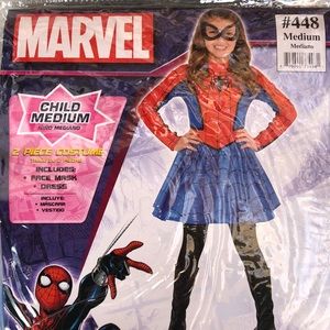 Spider-Girl Blue/Red Kids Costume! New!